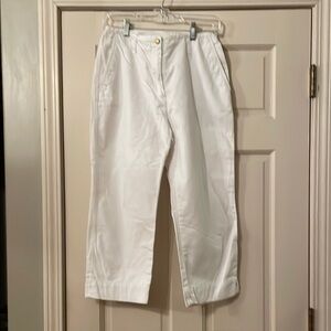 Ralph Lauren White Wide Leg Pants—Size 6